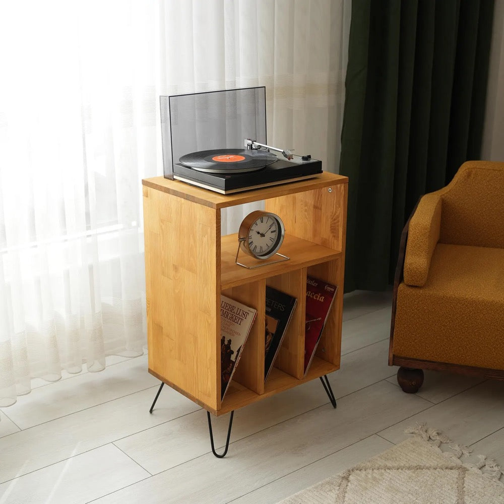Large Record Player Stand, Vinyl Record Cabinet With Storage, Mcm Record storage, Turntable stand