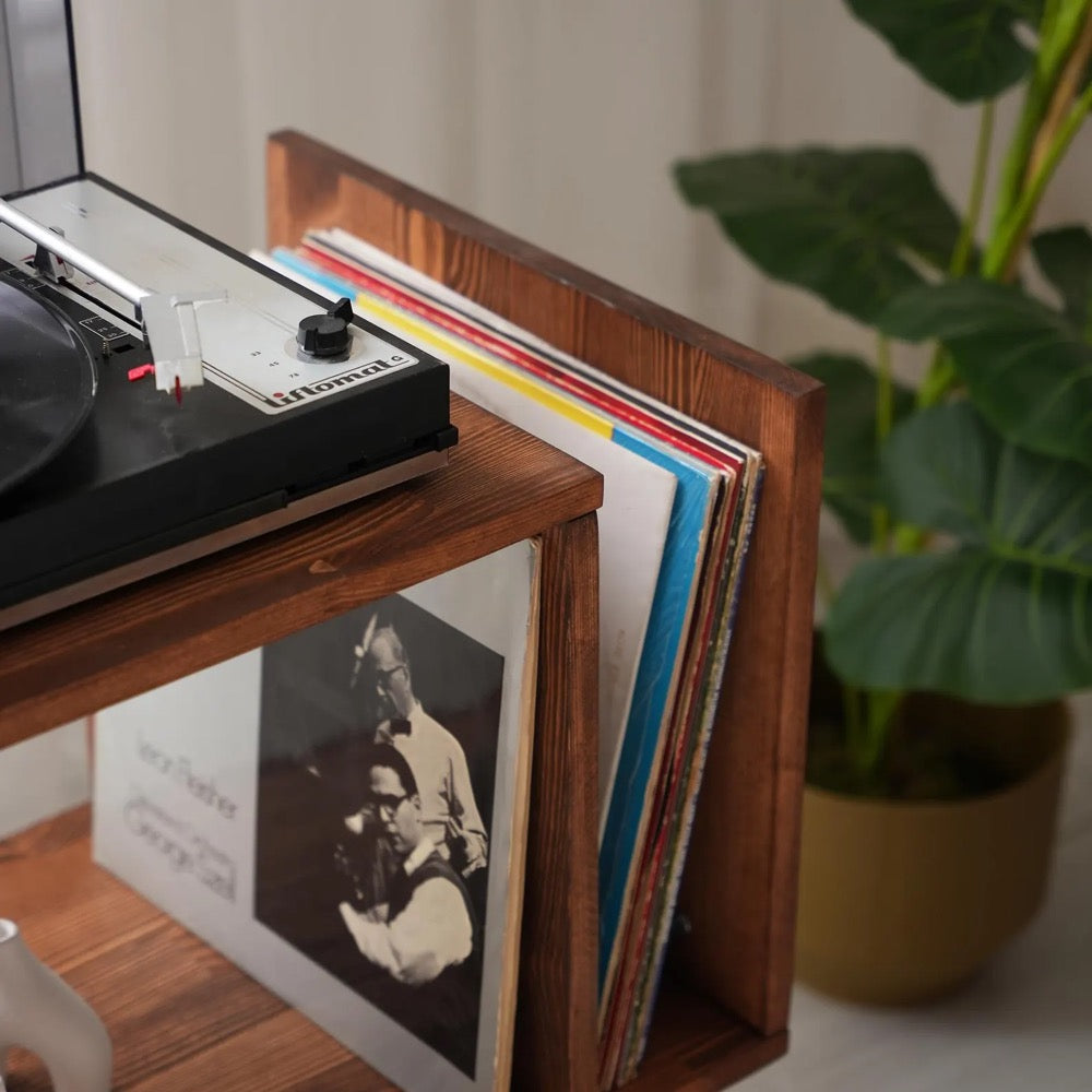 Turntable Station With Storage, Large Record Player Stand, Large Record Player Cabinet