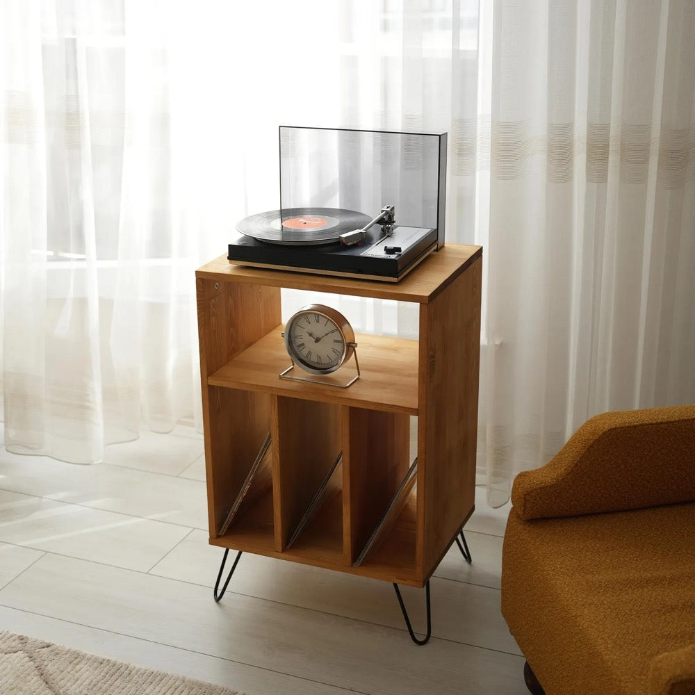 Large Record Player Stand, Vinyl Record Cabinet With Storage, Mcm Record storage, Turntable stand